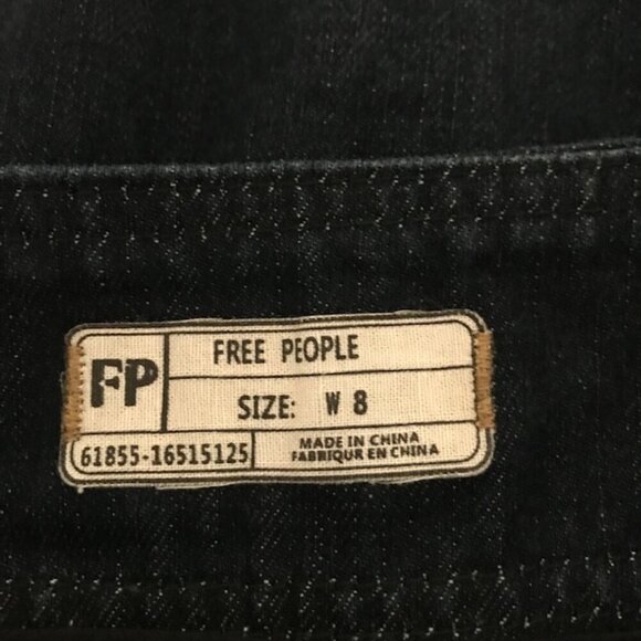 Free People Women's Cord Come a Little Closer Mini Skirt Dark Wash Size 8 - Picture 5 of 7